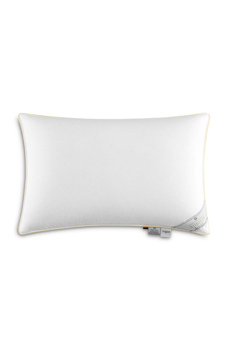 Togas Nobilis Austrian goose down pillow, Main, color, White