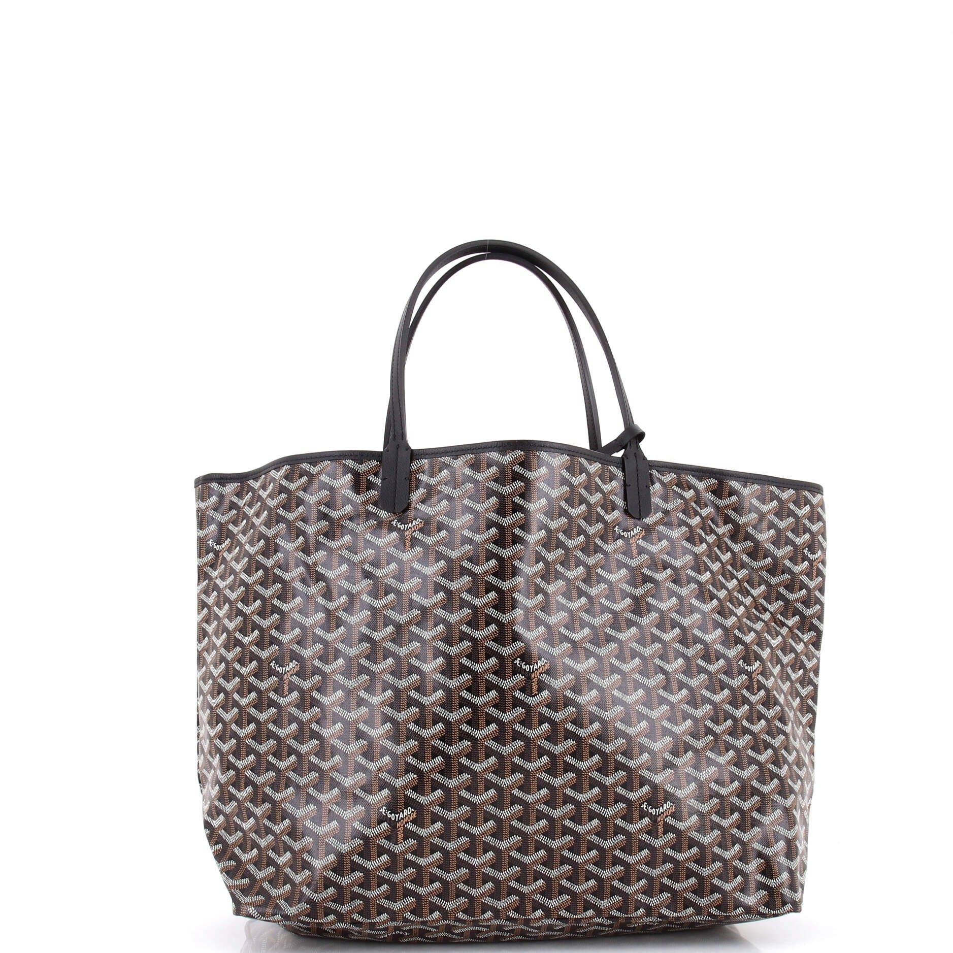 Pre-Owned Goyard Saint Louis Tote Coated Canvas GM, Alternate, color, Black