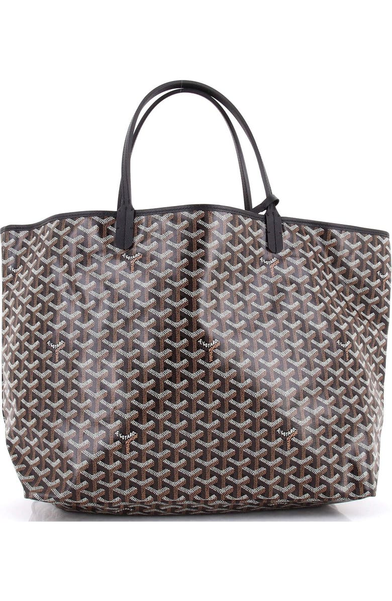 Pre-Owned Goyard Saint Louis Tote Coated Canvas GM, Alternate, color, Black