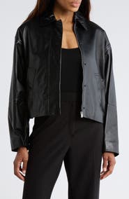 Simkhai Everli Crop Leather Jacket