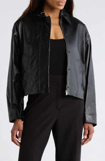 Simkhai Everli Crop Leather Jacket