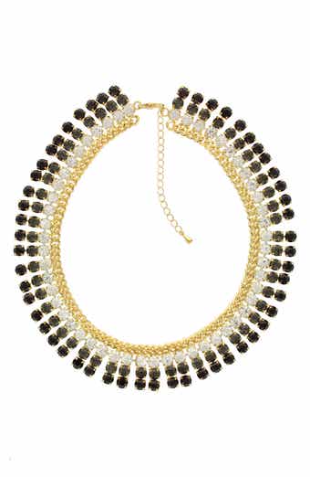 OLIVIA WELLES Statement Crystal Necklace