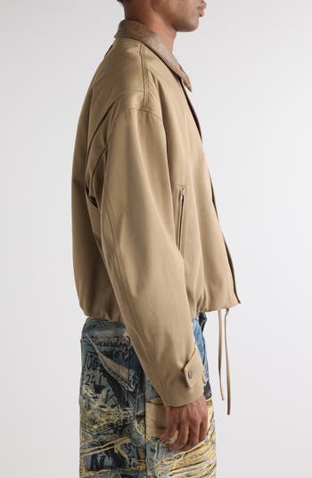 Logo Patch Cotton Bomber Jacket