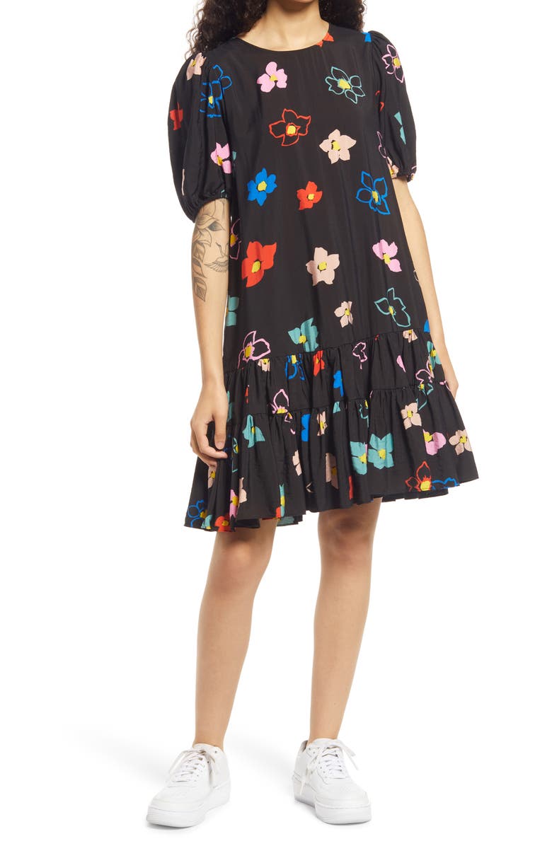 Nordstrom Cristina Martinez Print Drop Waist Dress, Main, color,