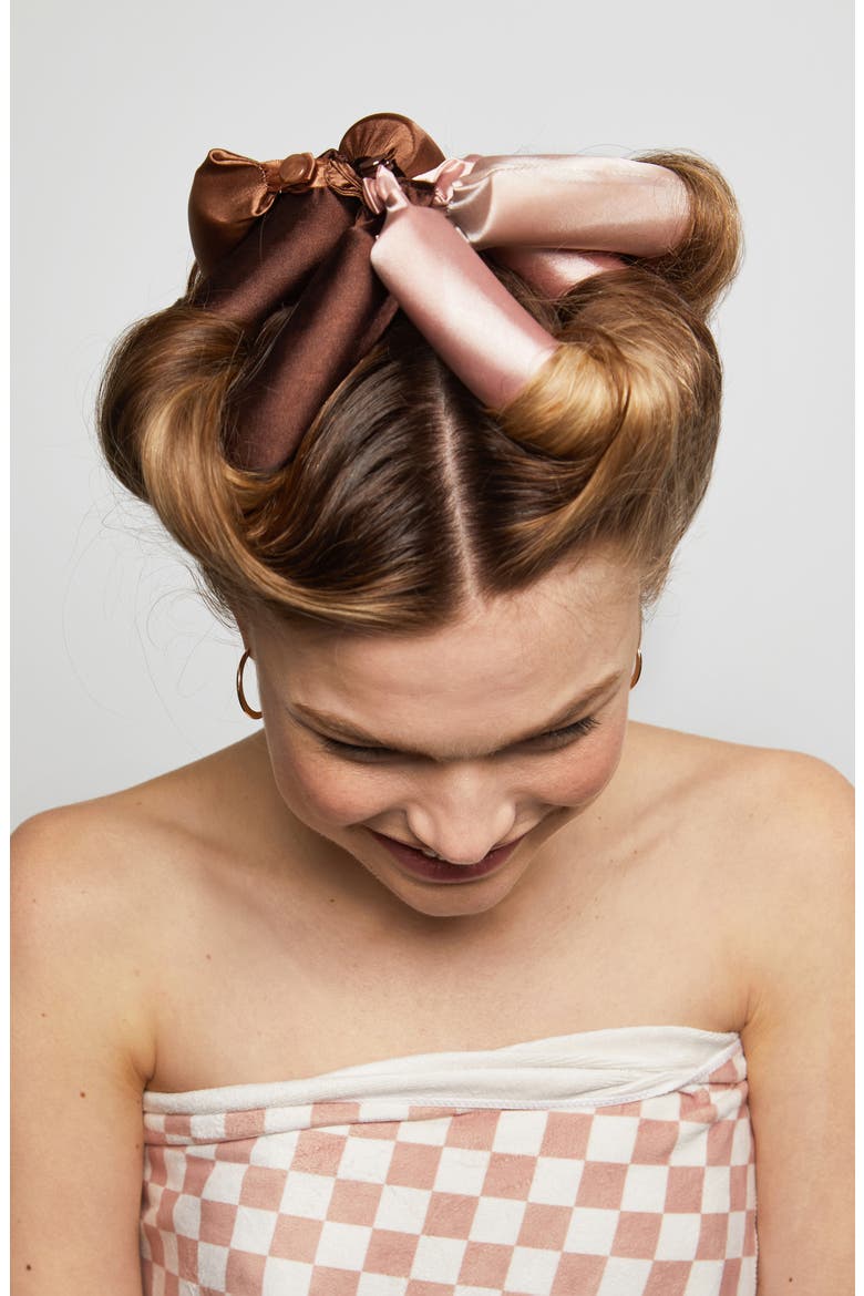 4-Piece Satin-Wrapped Jumbo Flexi Rods, Alternate, color, ROSEWOOD