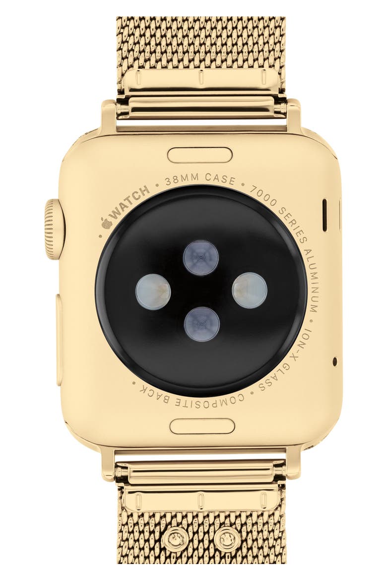 Mesh Bracelet Band for Apple Watch®, Alternate, color, GOLD