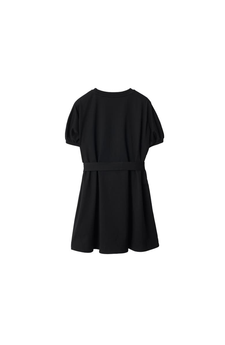 Burberry Girls' Check Trim Cotton T-shirt Dress, Alternate, color, Black