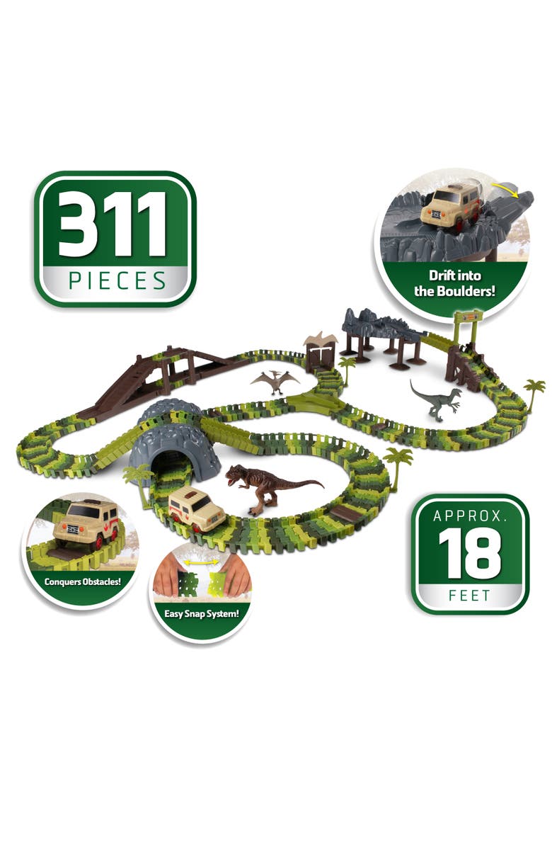 WowWorld Deluxe Dino Safari Track 311 Piece Set, Alternate, color, Multicolored