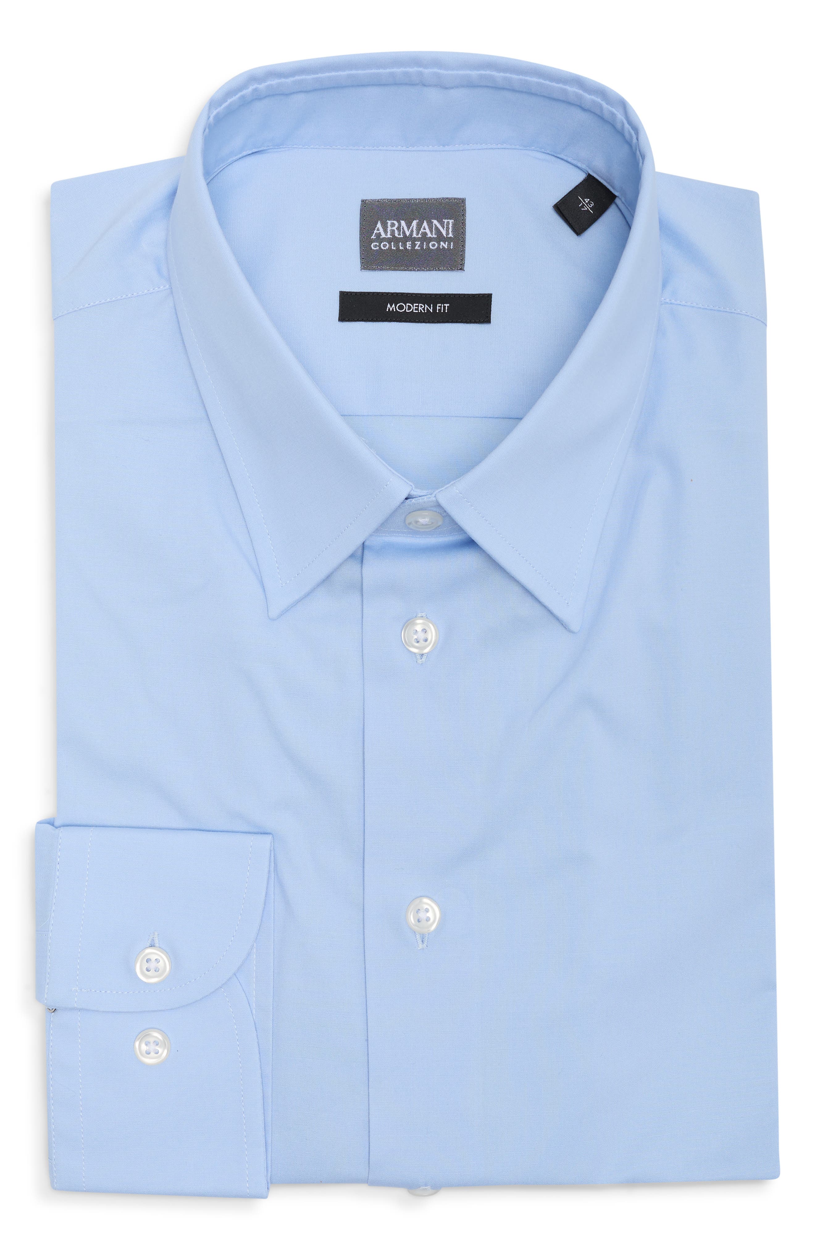 Modern Fit Stretch Cotton Dress Shirt
