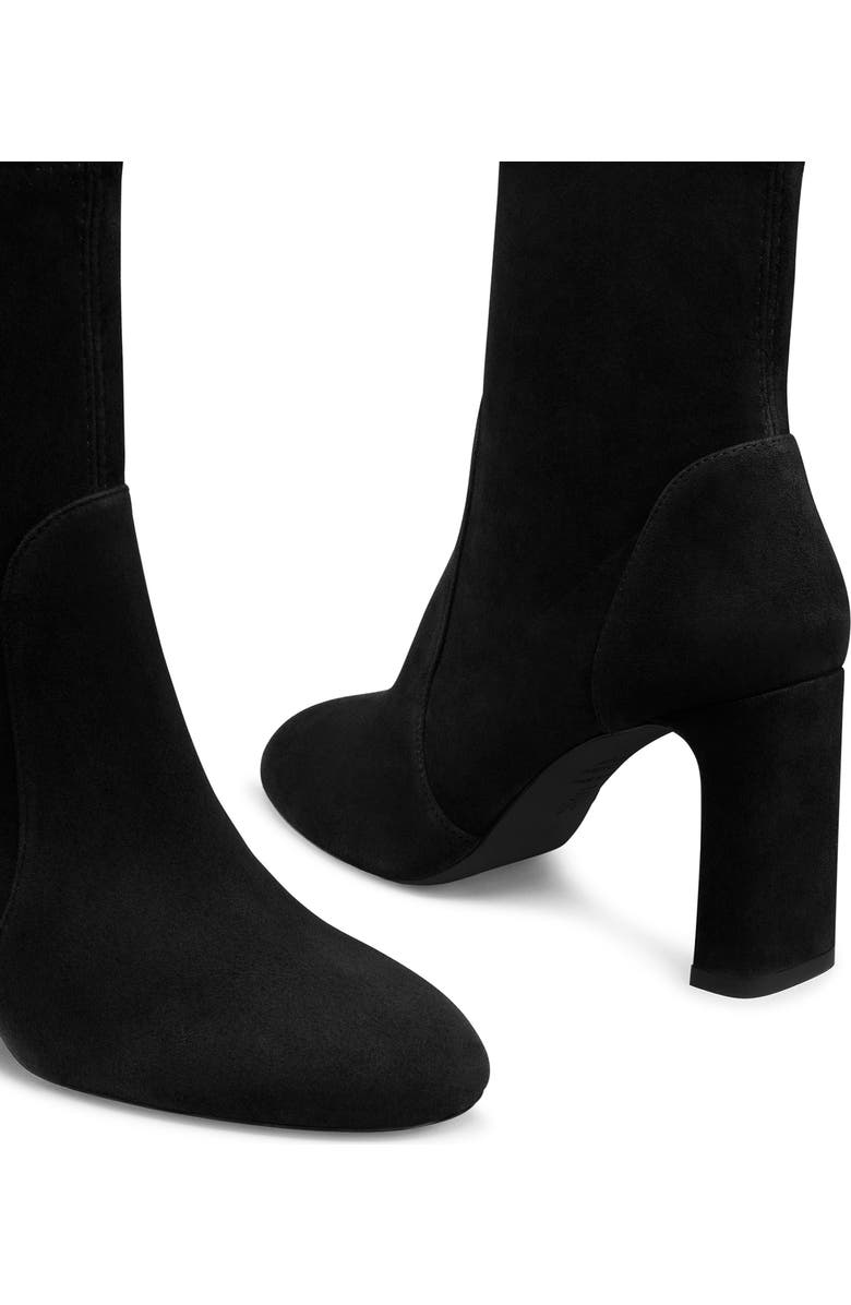 Stuart Weitzman Babette Bootie 85, Alternate, color, Black Suede