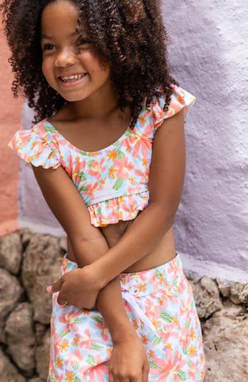 Snapper Rock Kids' Floral Ruffle Two-Piece Swimsuit | Nordstrom