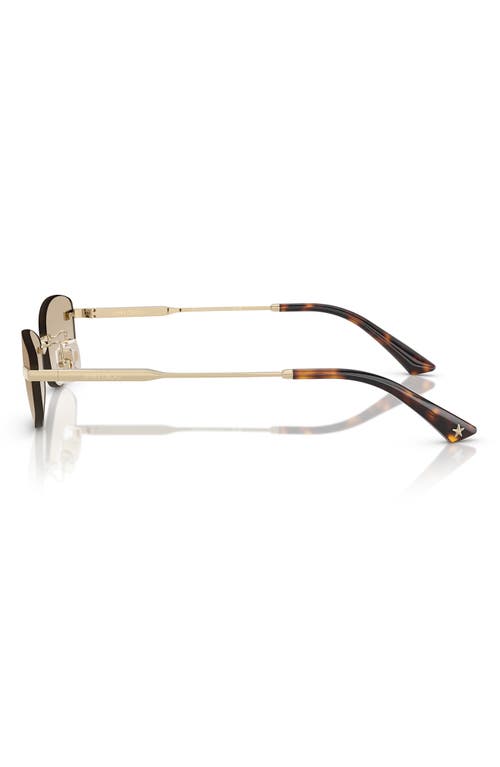 Jimmy Choo 57mm Oval Sunglasses In Pale Gold