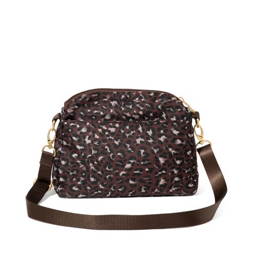 Baggallini Coastal Flip Lock Crossbody Bag In Brown
