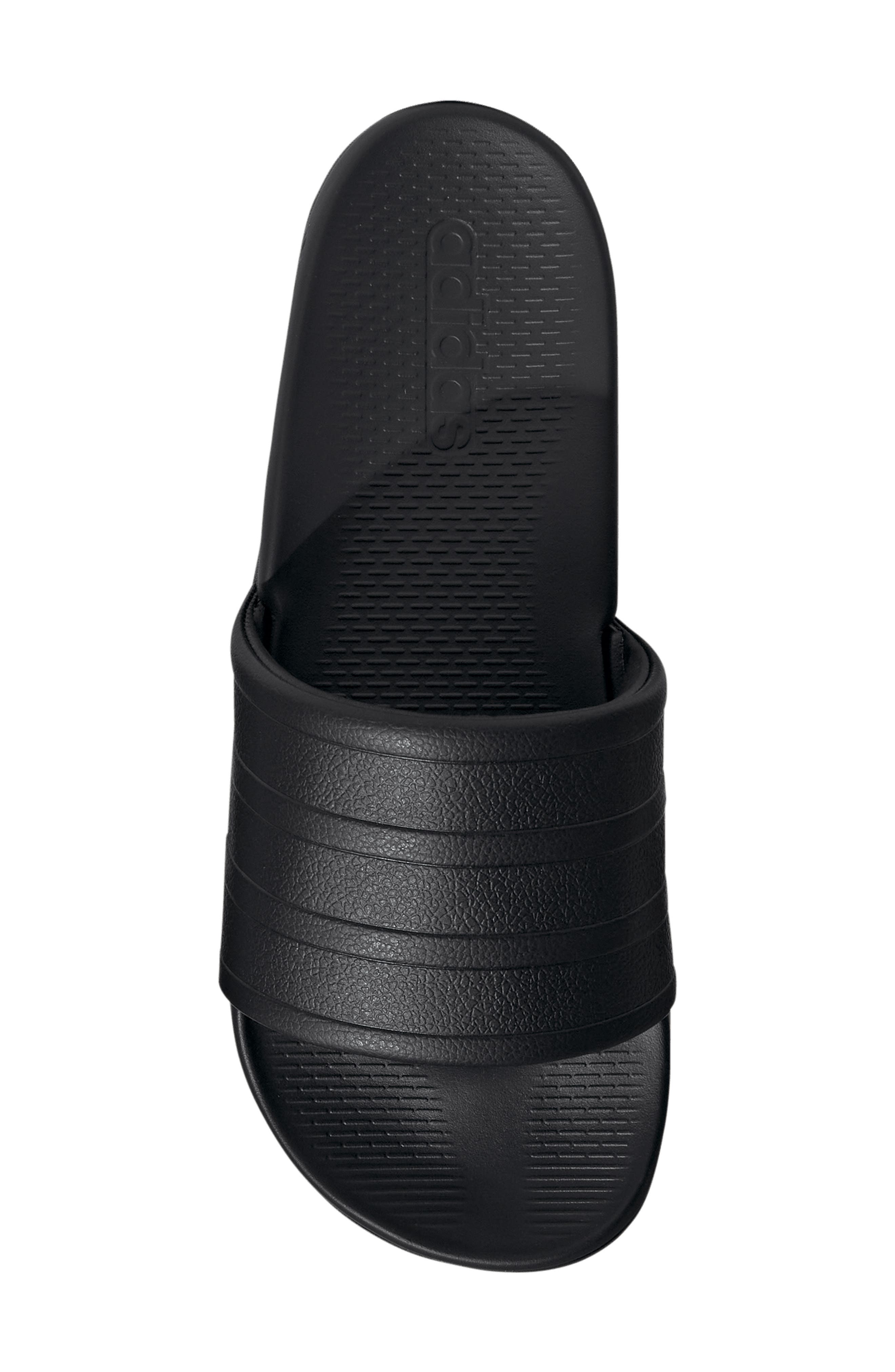 adidas Adilette Comfort Slide Sandal, Alternate, color, Core Black/ Core Black/ Carbon