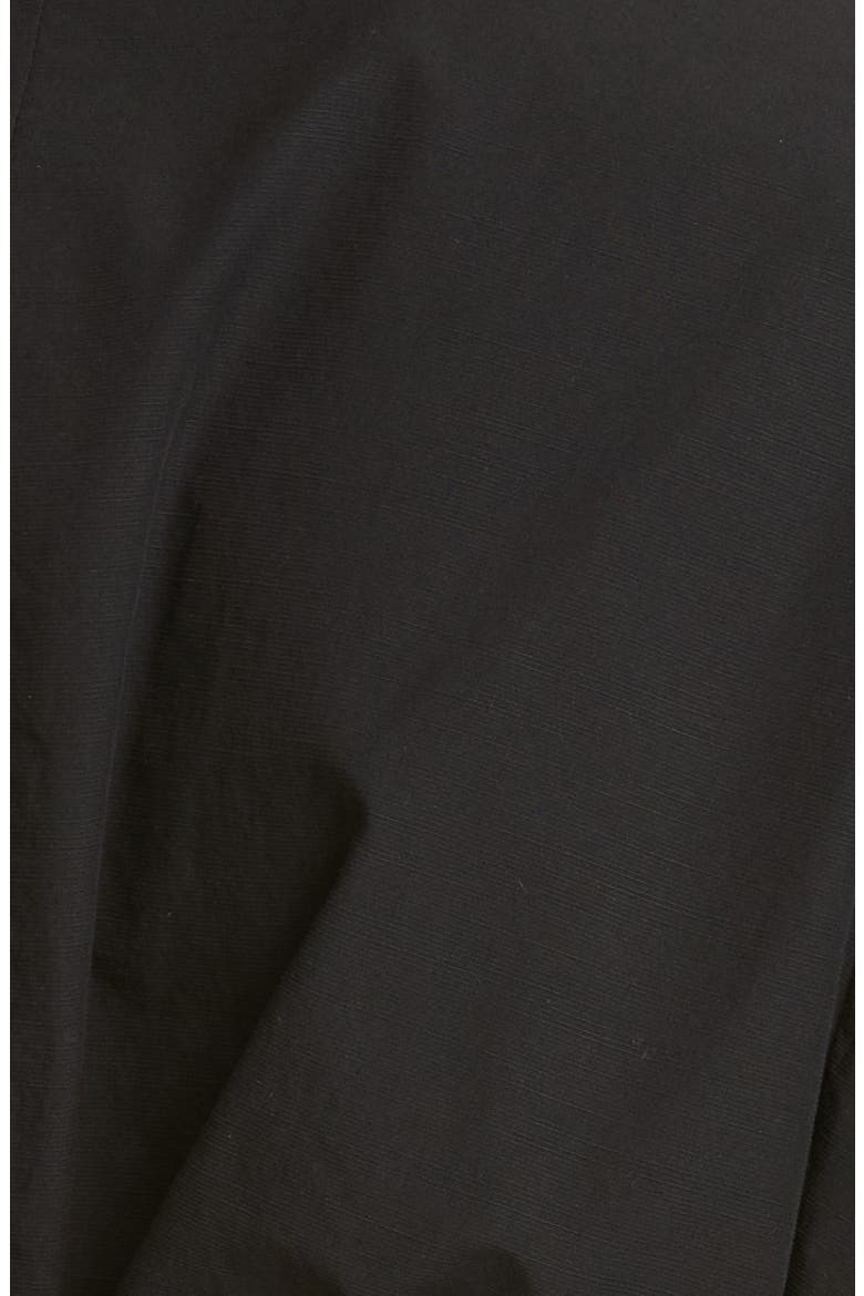 Puff Sleeve Cutout Back Detail Cotton Blouse, Alternate, color, BLACK