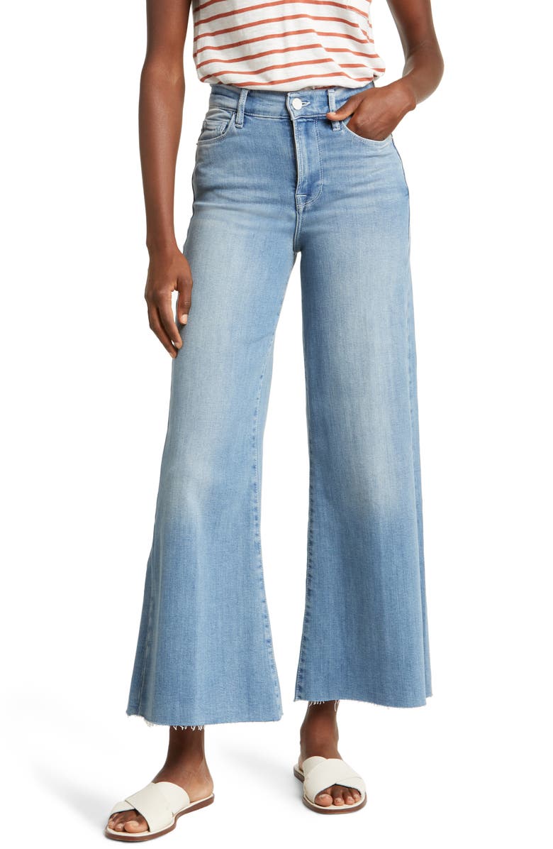 FRAME Le Palazzo Raw Hem Ankle Wide Leg Jeans, Main, color, 