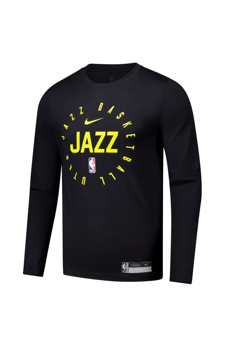 Nike Men's Nike Black Utah Jazz 2024/25 Legend On-Court Practice Long Sleeve T-Shirt, Alternate, color, Black