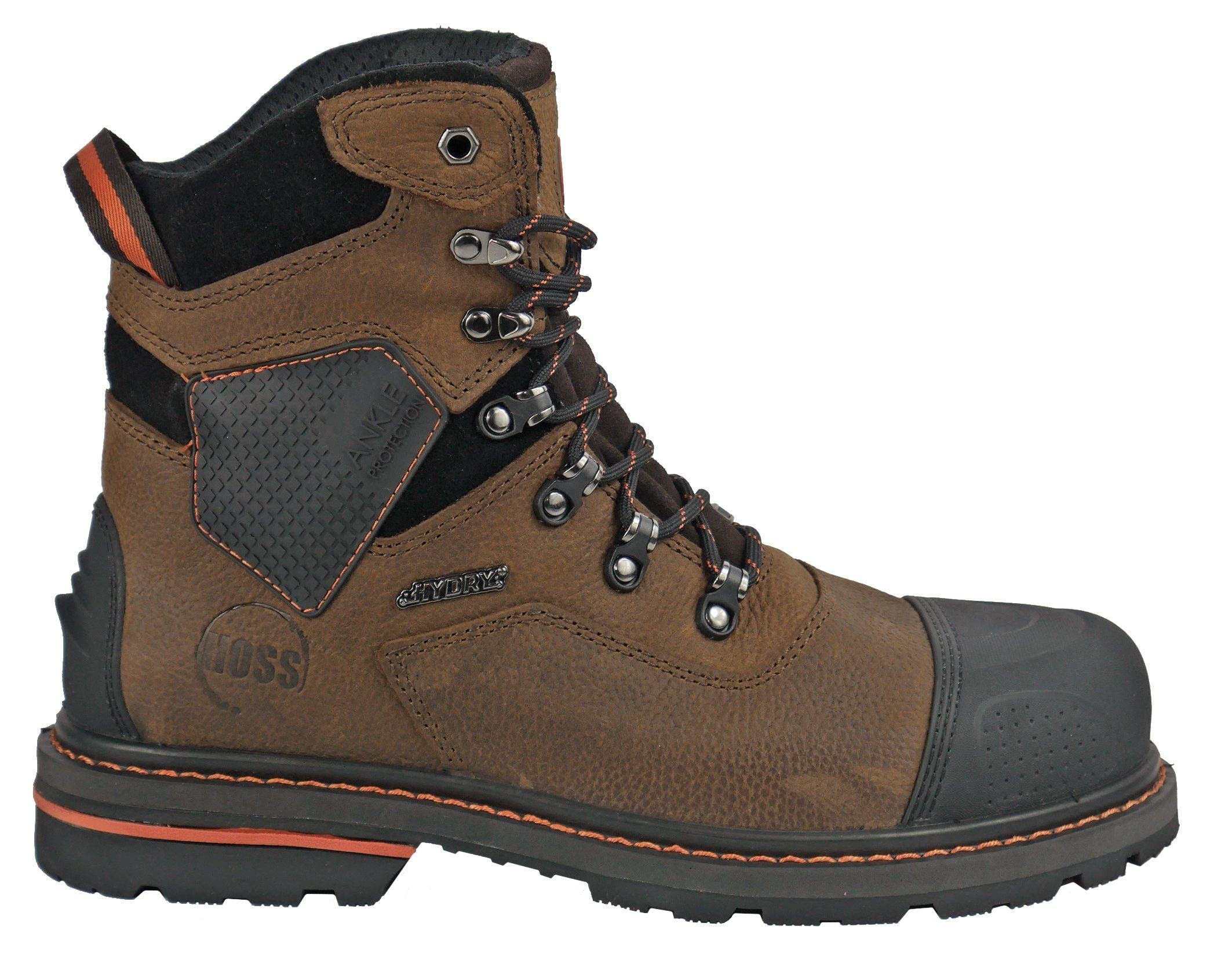 Hoss Boot Company HOSS Range 6 Inch Composite Toe Work Boot, Alternate, color, Brown