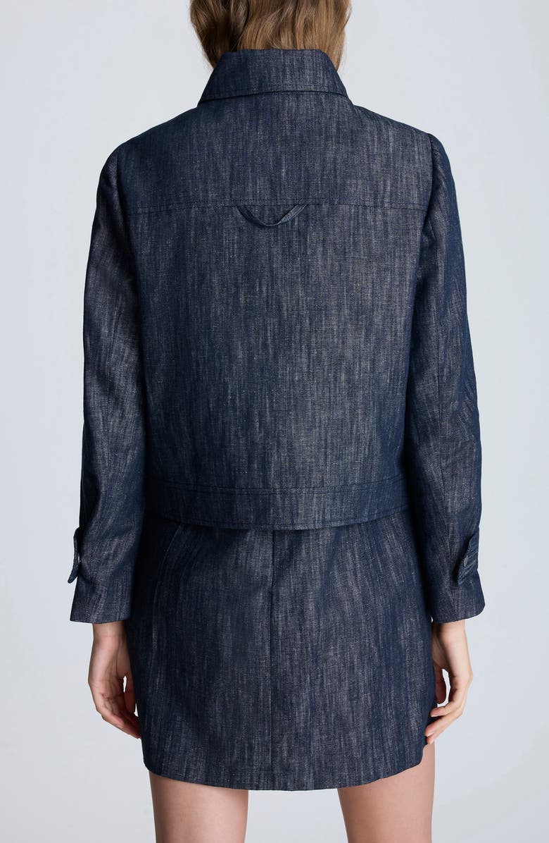 Kenneth Cole Cotton & Linen Moto Jacket, Alternate, color, 