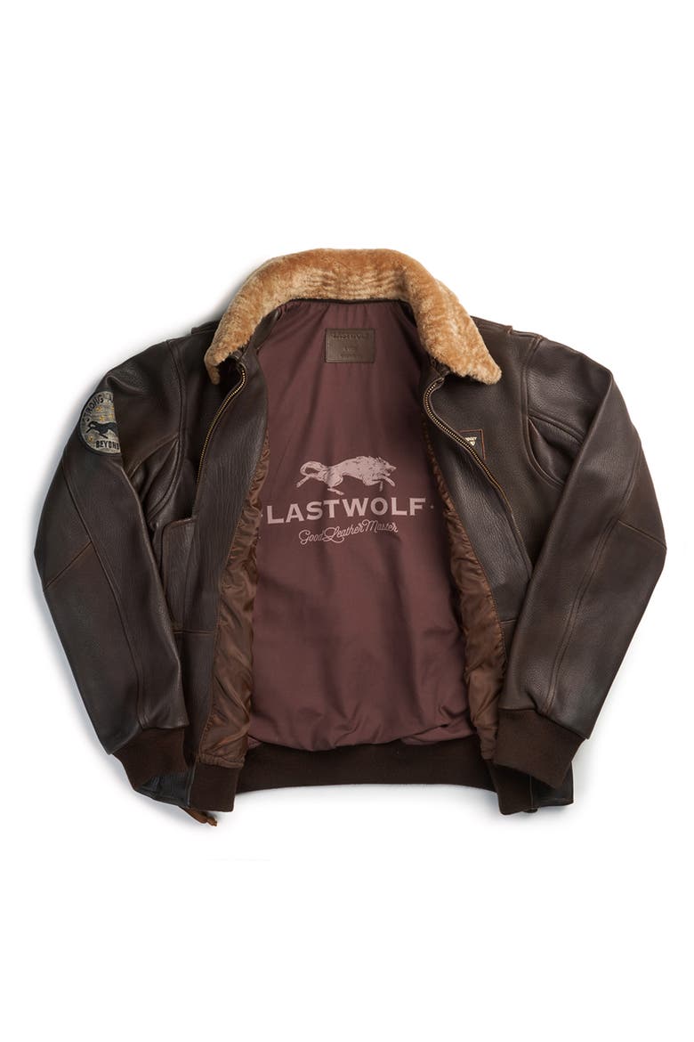DENALI FLIGHT LEATHER JACKET, Alternate, color, Brown