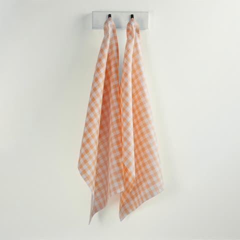 Linen Kitchen Towels - Gingham Check