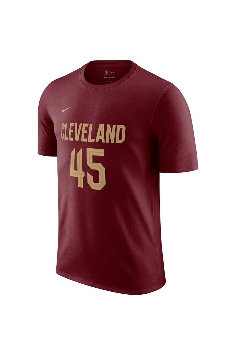 Men's Nike Donovan Mitchell Burgundy Cleveland Cavaliers Icon 2022/23 Name & Number T-Shirt, Alternate, color, Burgundy