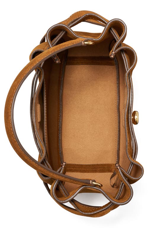 Tory Burch Romy Suede Bucket Bag In Brown