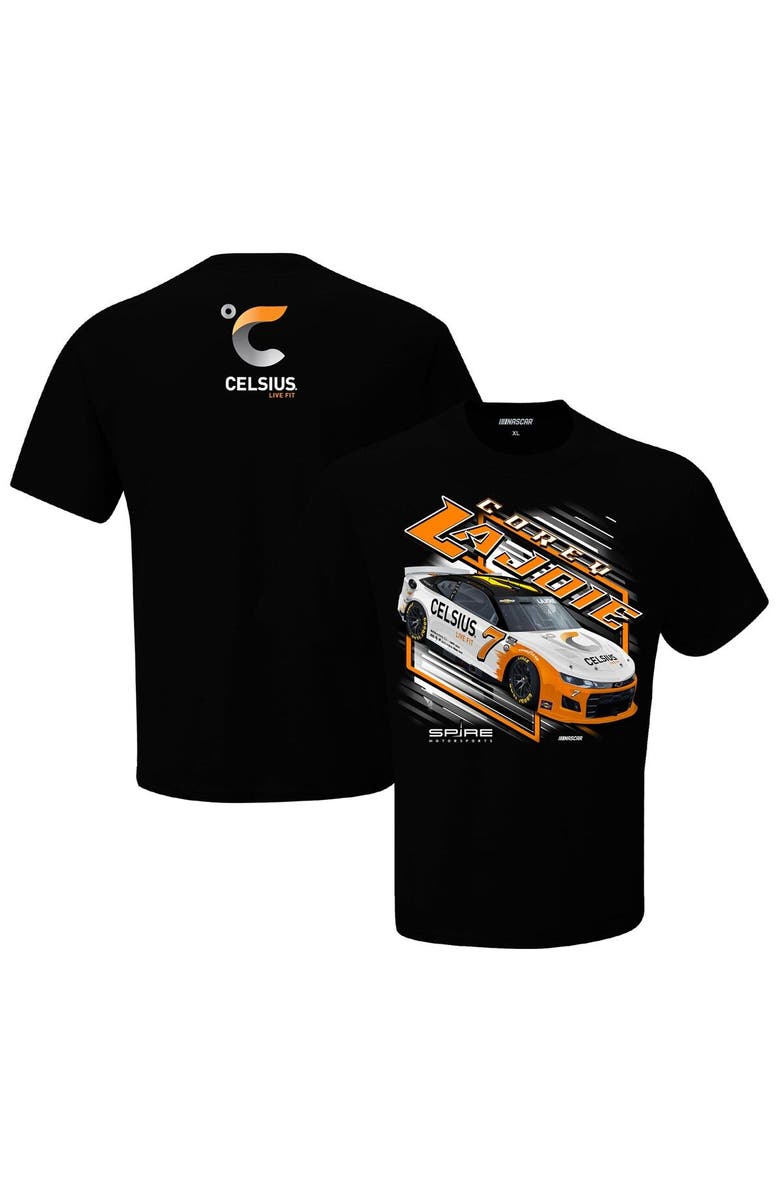 CHECKERED FLAG Men's Checkered Flag Black Corey LaJoie Celsius Car T-Shirt, Main, color,