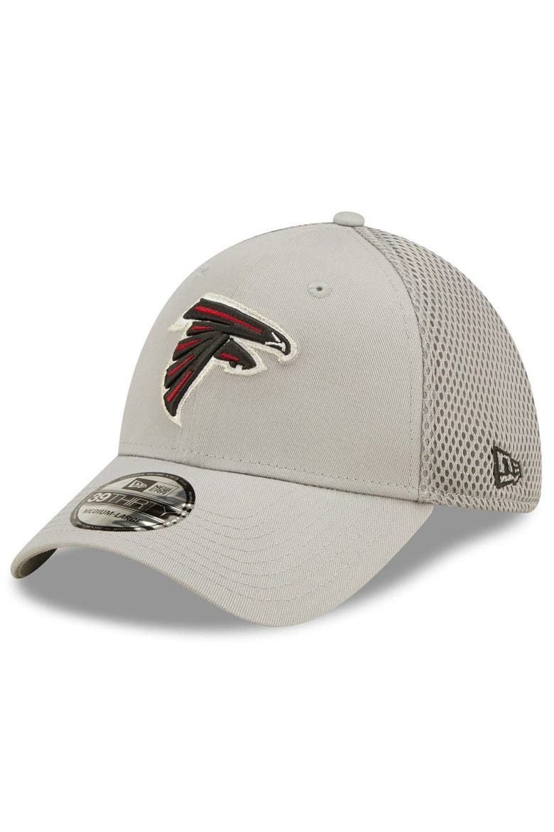 Men's New Era Gray Atlanta Falcons Team Neo 39THIRTY Flex Hat, Main, color, Gray