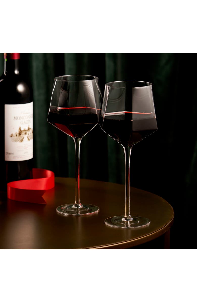 Viski Seneca Crystal Wine Glasses Set of 2, Alternate, color, Clear