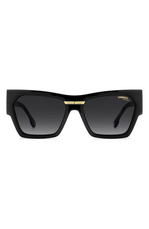 Victory 57mm Gradient Rectangular Sunglasses