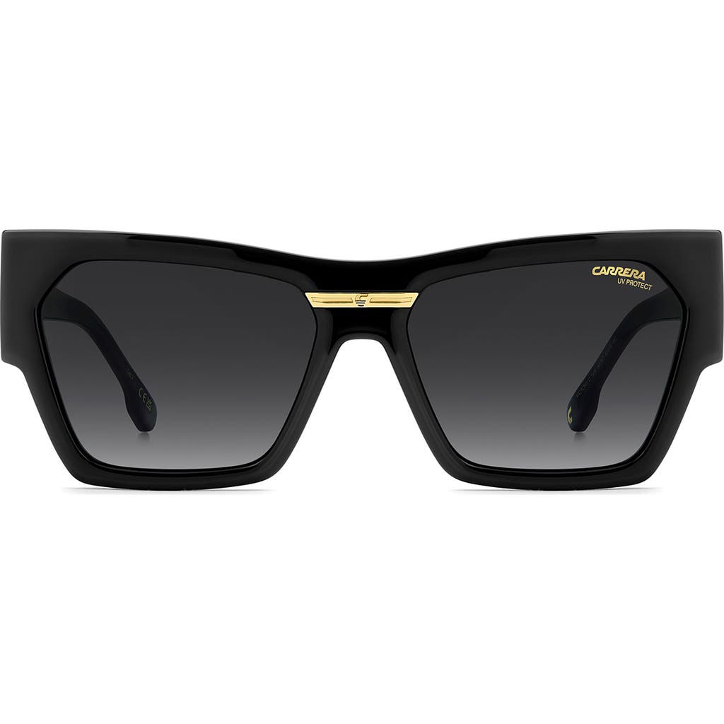 Carrera Eyewear Victory 57mm Gradient Rectangular Sunglasses In Black