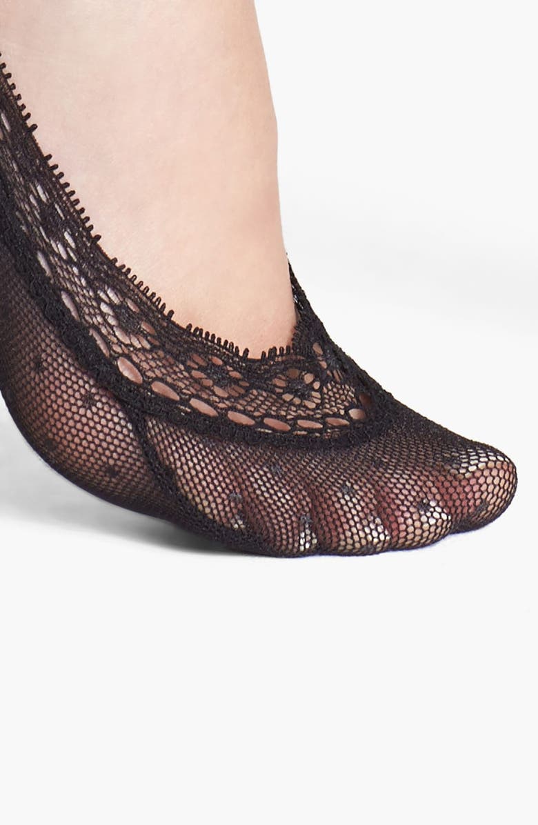 Nordstrom Pin Dot Mesh Footies, Alternate, color, 