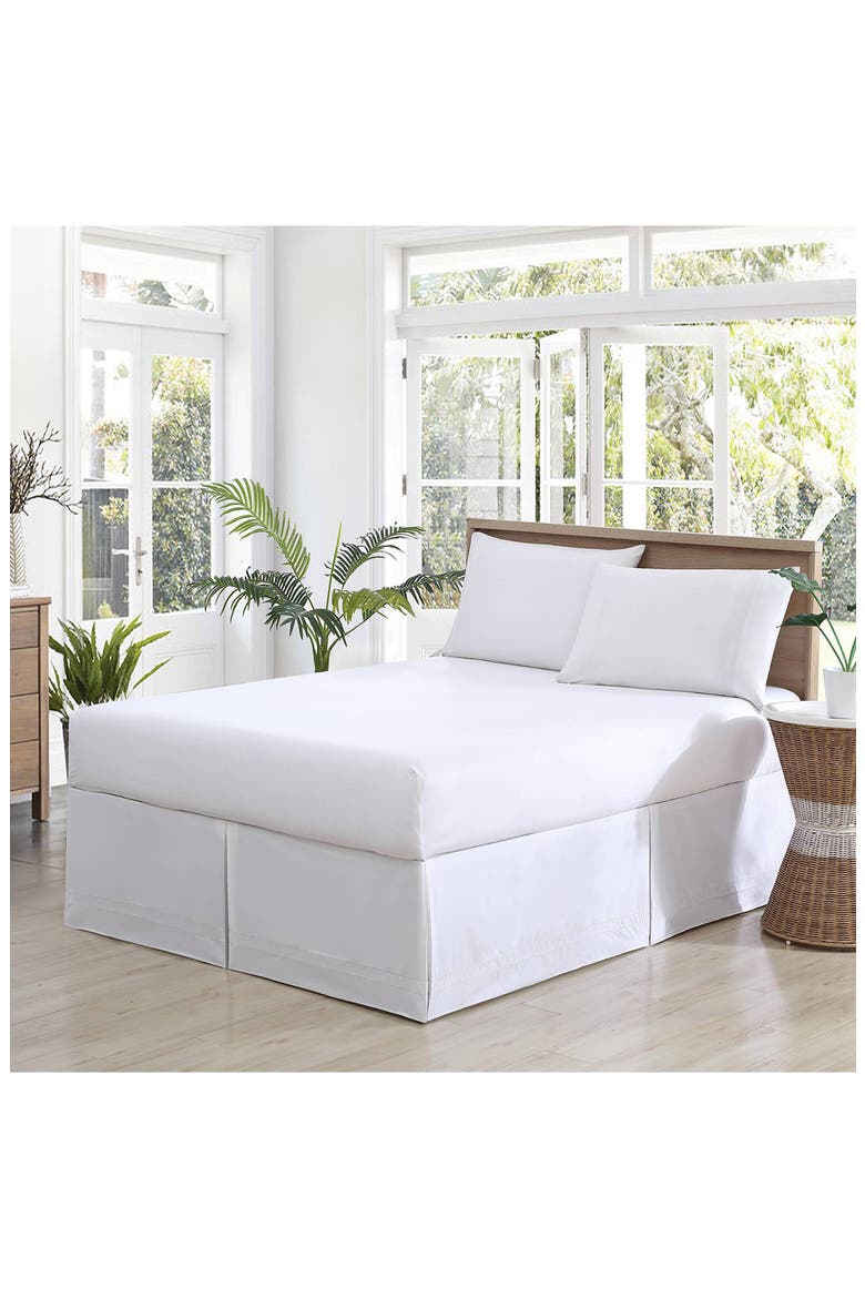Solid Tailored Bed Skirt, Alternate, color, WHITE