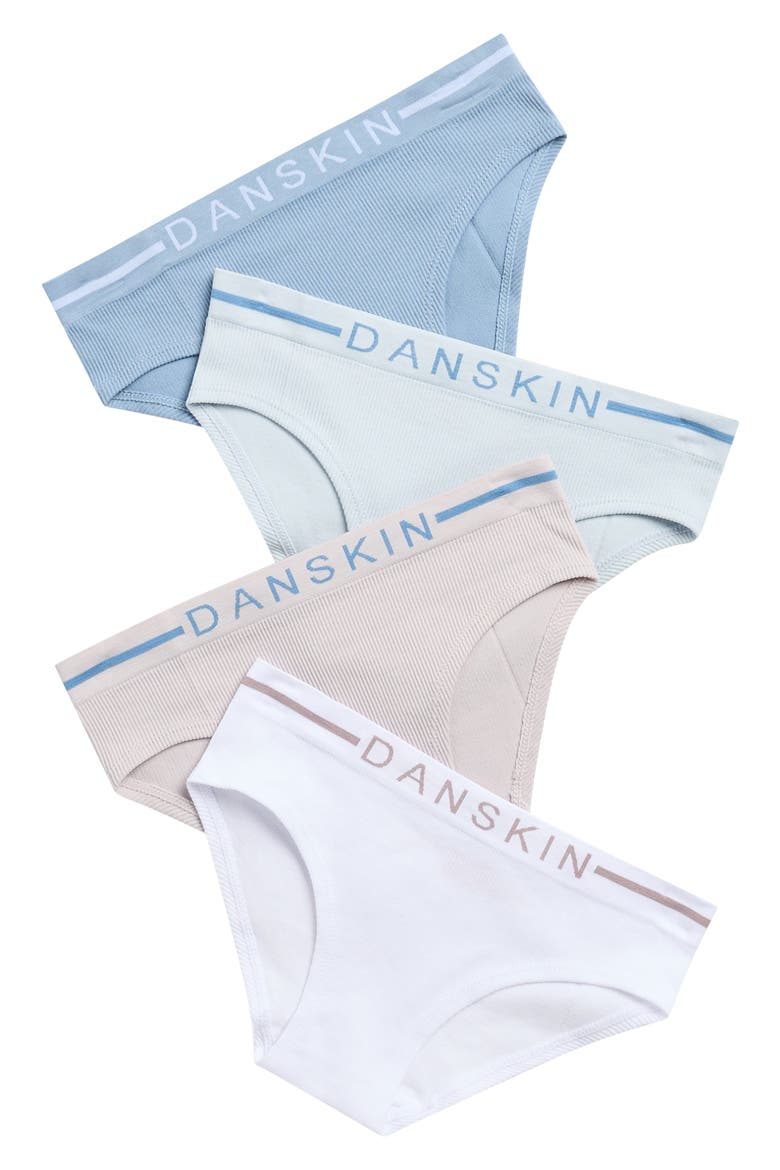 Kids' 4-Pack Assorted Seamless Bikinis, Main, color, TRIN BLUE/ DREAMY BLUE/ LILAC