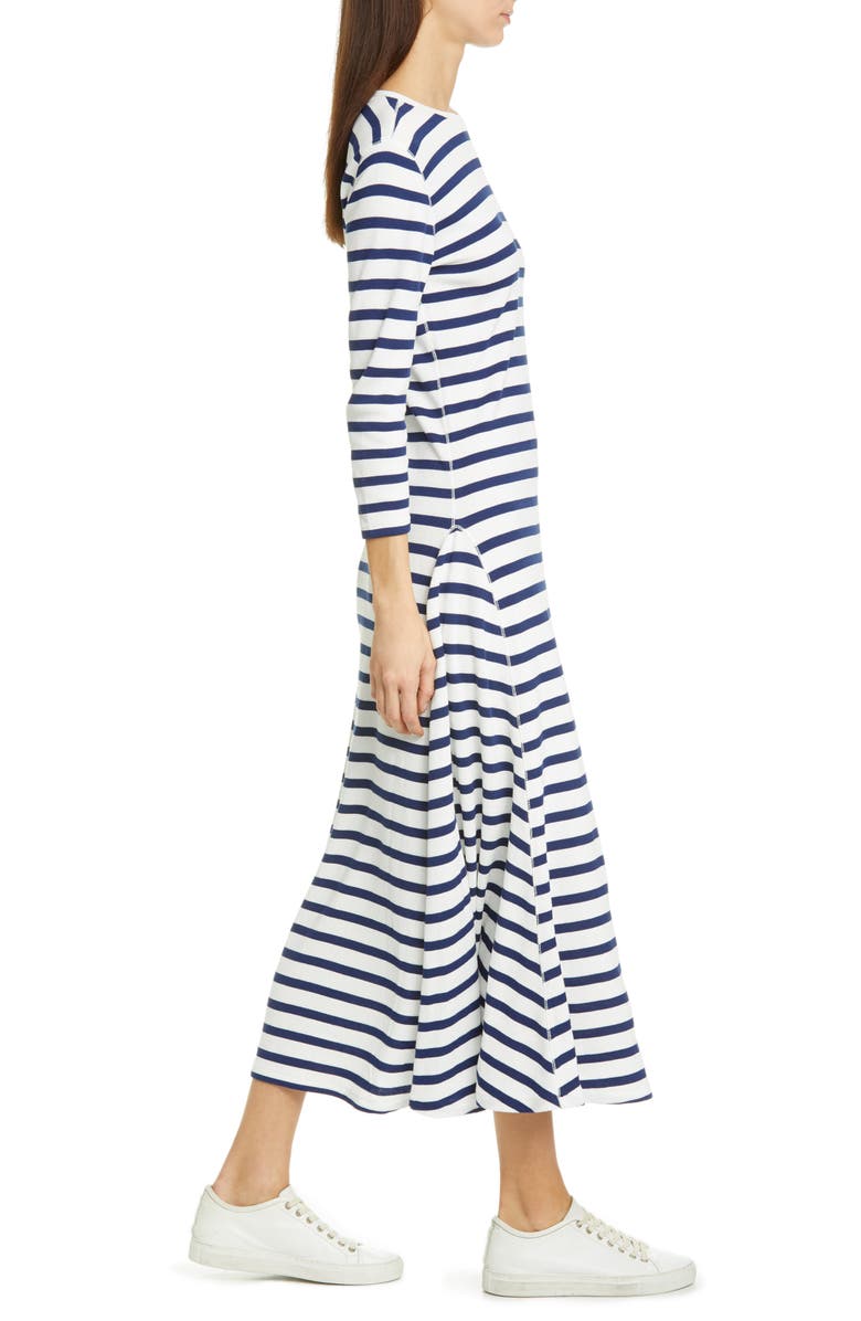 Polo Ralph Lauren Stripe Waffle Knit Cotton Blend Dress, Alternate, color, 