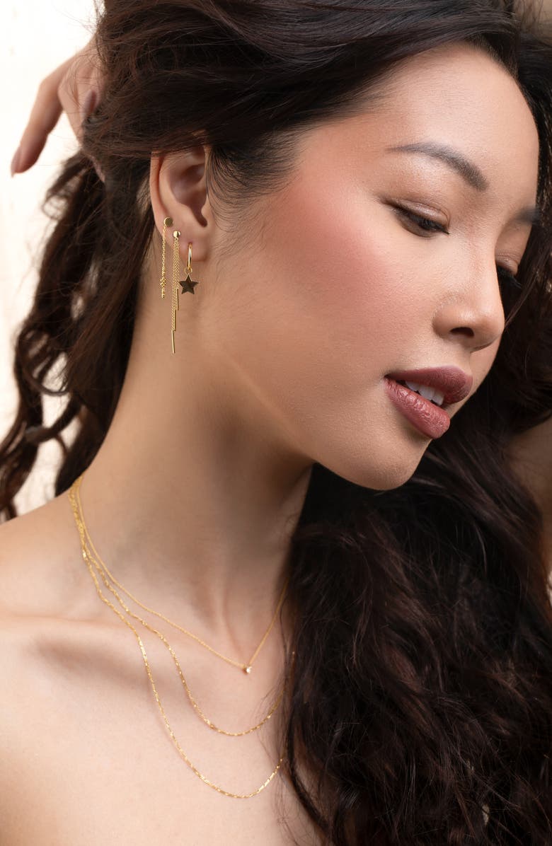 Bony Levy 14K Gold Linear Drop Earrings, Alternate, color, 14K Yellow Gold