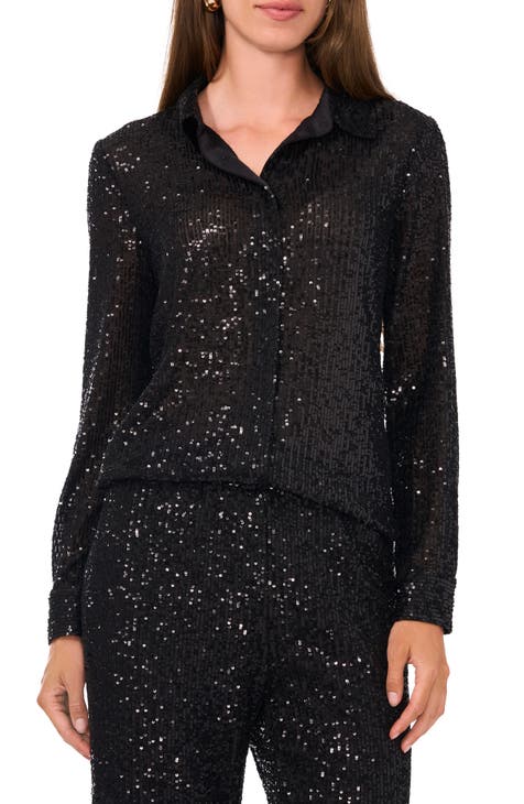 Sequin Ribbed Halloween Top
