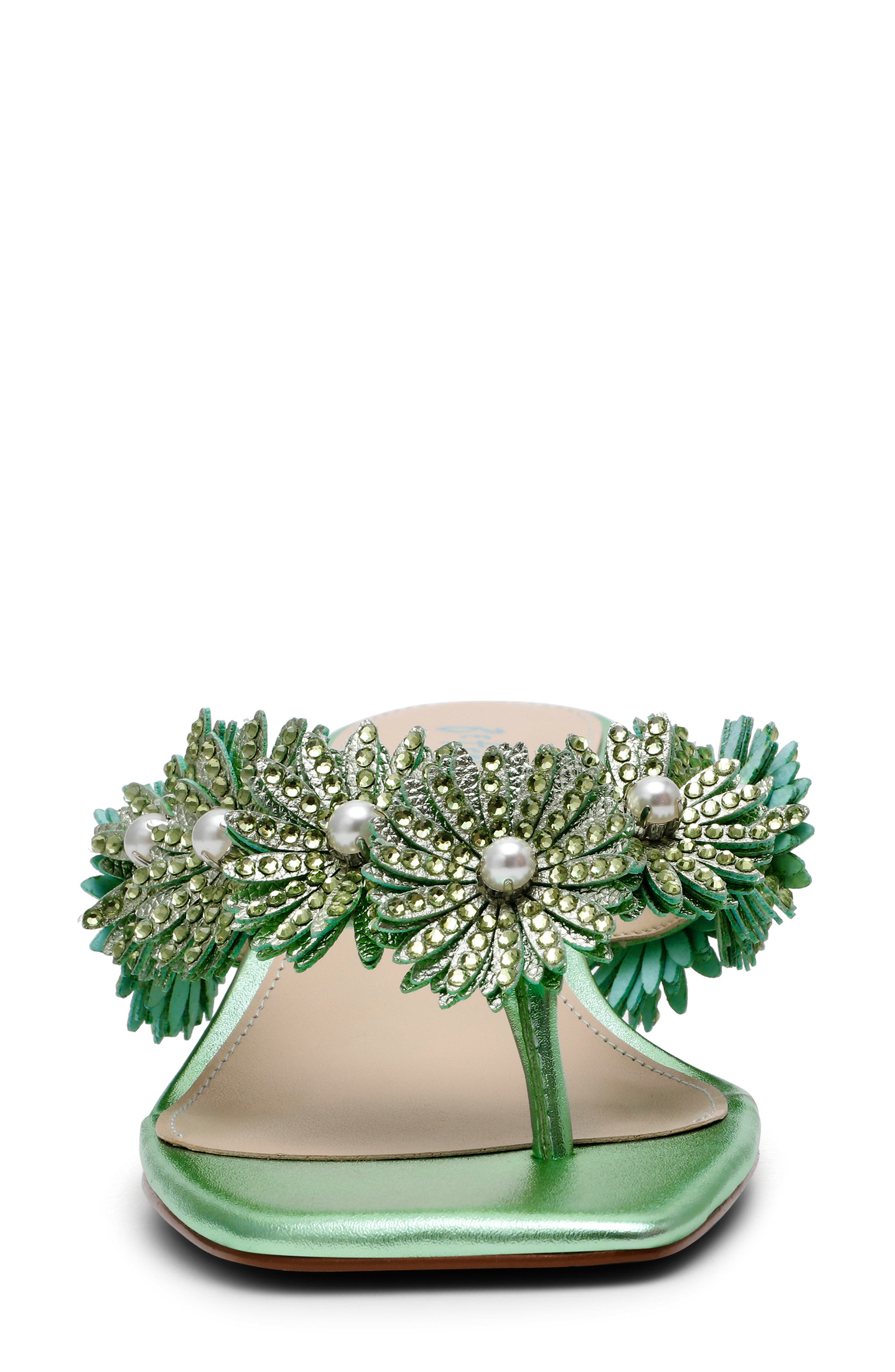 Betsey Johnson Lesli Kitten Heel Sandal, Alternate, color, Mint