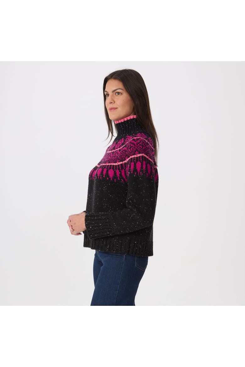 Helena Mock Neck, Alternate, color, Heather Black