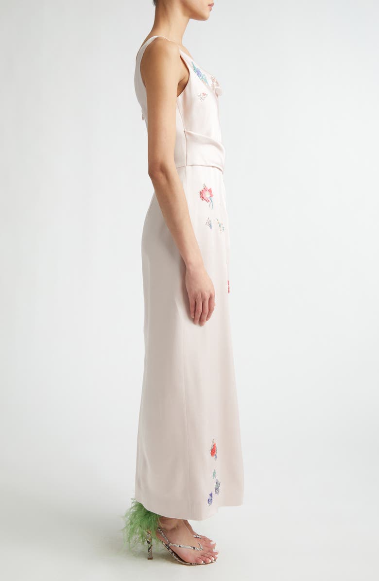 Erdem Sequin Flower Satin Cady Cocktail Dress, Alternate, color, 