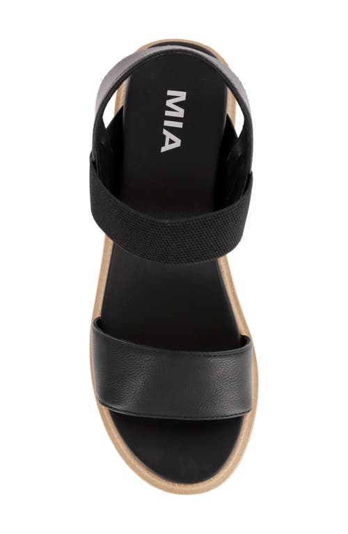 Mia Jene Platform Wedge Sandal In Black