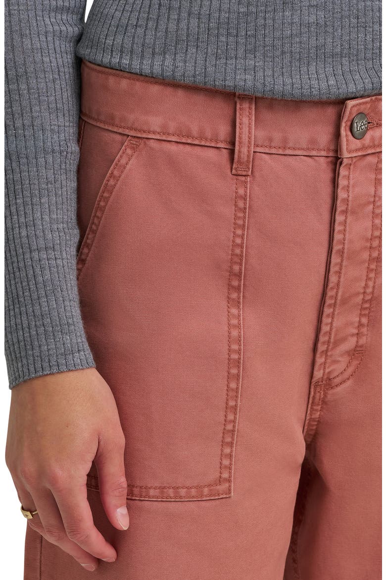 Patch Pocket Slouchy Twill Pants, Alternate, color, DUSTY ROSE