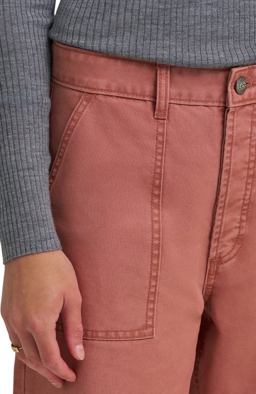 Lee Patch Pocket Slouchy Twill Pants In Pink