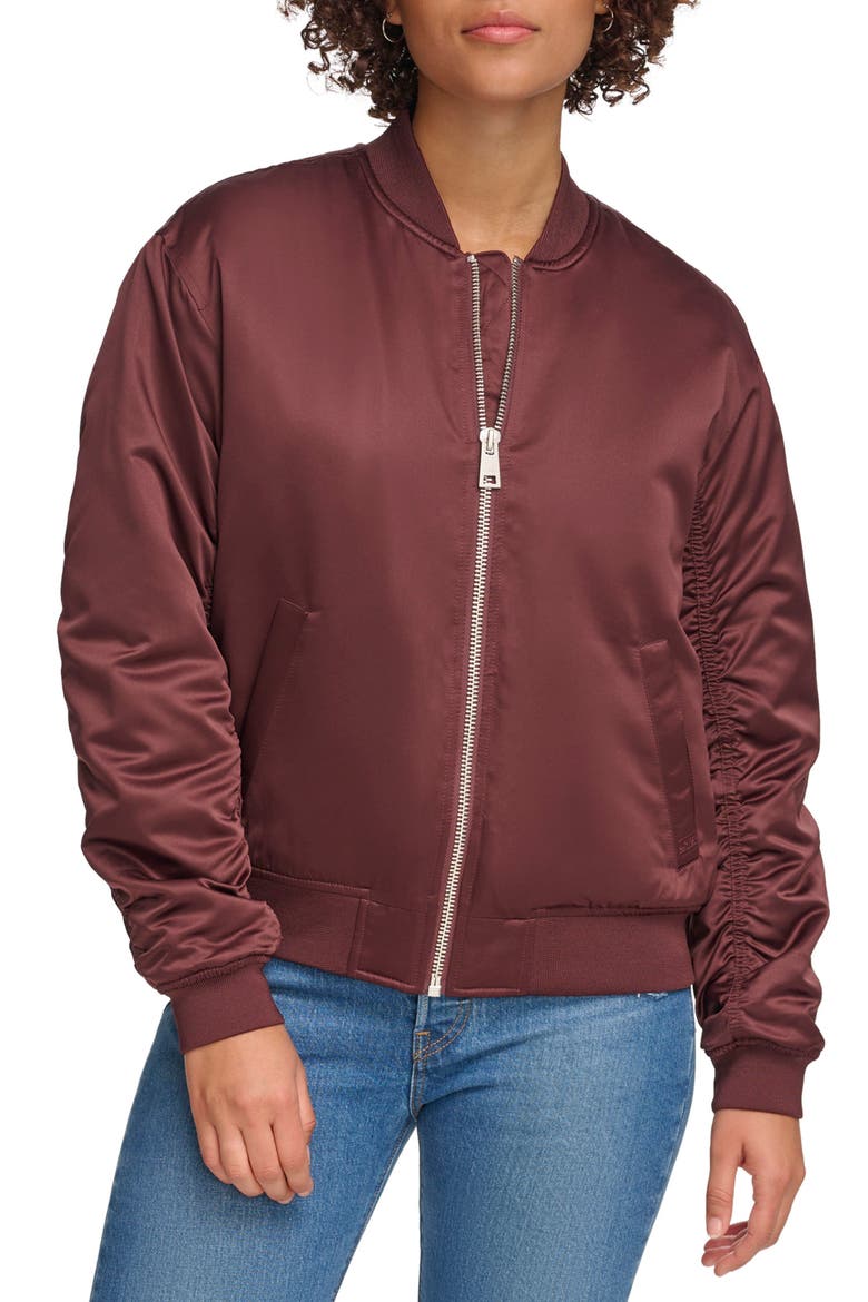 Oversize Bomber Jacket, Main, color, DECADENT CHOCOLATE