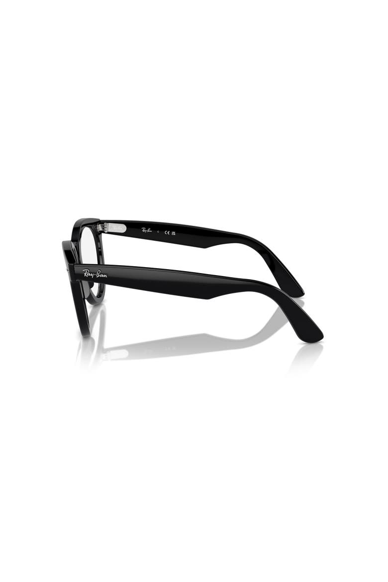 51mm Round optical glasses, Alternate, color, Black