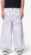 mnml Ultra Wide Stained Wide Leg Jeans