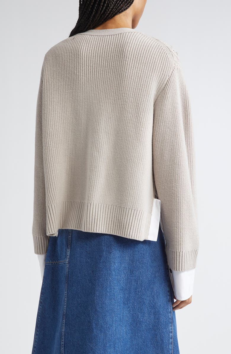 3.1 Phillip Lim Wool Cable Cardigan, Alternate, color, Oyster