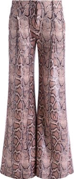 Alice + Olivia Erica Faux Leather Flare Pants