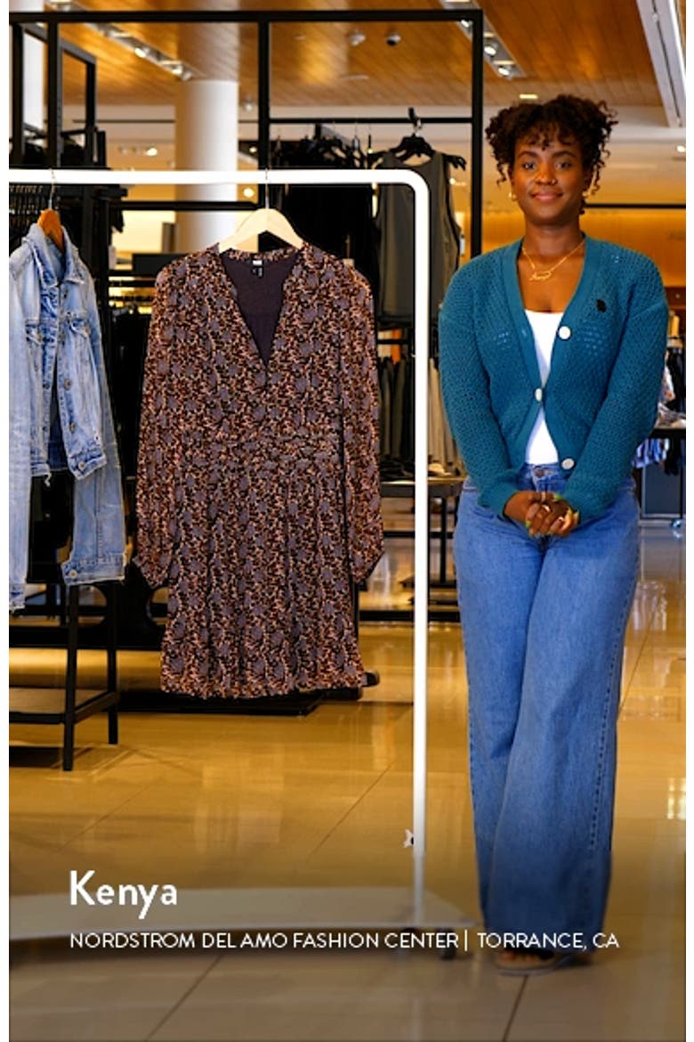 Saunter Long Sleeve Crinkle Silk Dress video